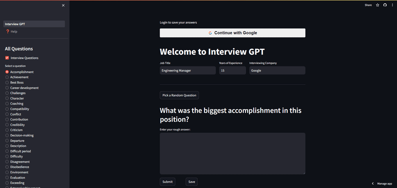 ML Project 1 - Interview GPT (2023)
